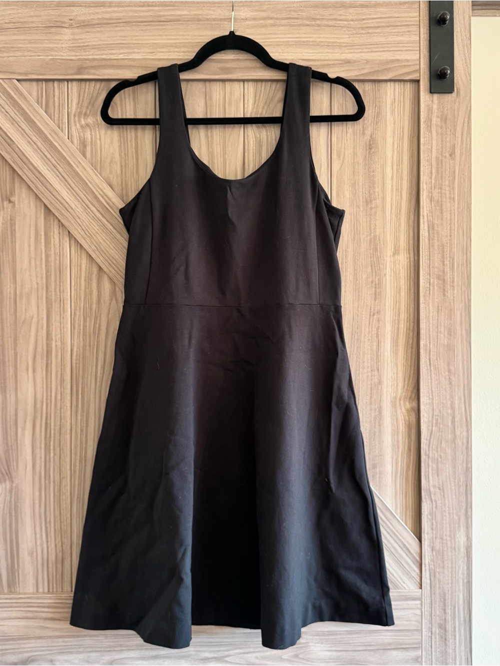 J Crew Classic Black Scoop Neck A-Line Dress